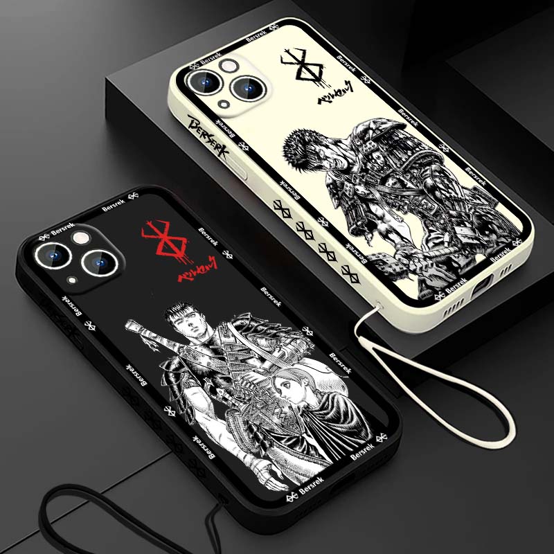 Phone Cases For Iphone 15 - Coque de téléphone liquide avec corde