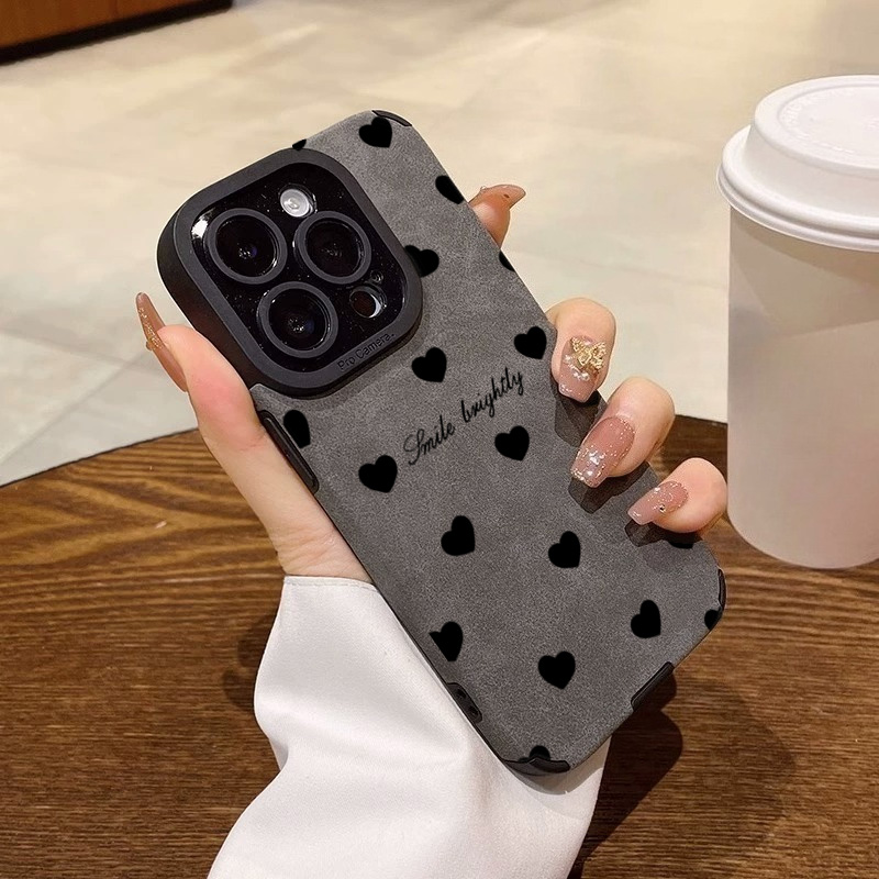 Phone Cases Luxury - Nouveau luxe noir amour coeur coque