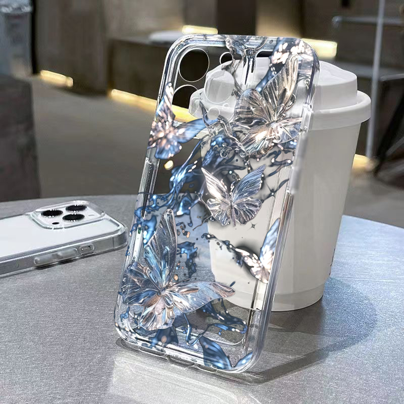 Phone Cases Luxury - Coque de téléphone transparente 3D papillon